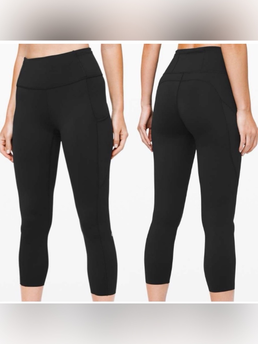 Lululemon Fast and Free High-Rise Crop II 23" *Non-Reflective Black 10